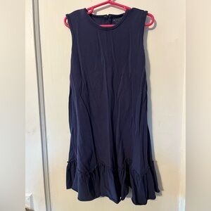 Stylish Navy Sleeveless Kids Dress